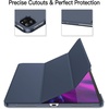 image:imageJETech Case Cover for iPad Pro 129 4th3rd Gen 20202018 Black  Slim Translucent Back Design TriFold Stand Auto WakeSleep Lightweight Shockproof ProtectionNavy