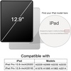 image:imageJETech Case Cover for iPad Pro 129 4th3rd Gen 20202018 Black  Slim Translucent Back Design TriFold Stand Auto WakeSleep Lightweight Shockproof ProtectionLight Purple