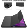 image:imageJETech Case Cover for iPad Pro 129 4th3rd Gen 20202018 Black  Slim Translucent Back Design TriFold Stand Auto WakeSleep Lightweight Shockproof ProtectionBlack