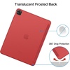 image:imageJETech Case Cover for iPad Pro 129 4th3rd Gen 20202018 Black  Slim Translucent Back Design TriFold Stand Auto WakeSleep Lightweight Shockproof ProtectionRed