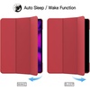 image:imageJETech Case Cover for iPad Pro 129 4th3rd Gen 20202018 Black  Slim Translucent Back Design TriFold Stand Auto WakeSleep Lightweight Shockproof ProtectionRed