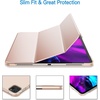 image:imageJETech Case Cover for iPad Pro 129 4th3rd Gen 20202018 Black  Slim Translucent Back Design TriFold Stand Auto WakeSleep Lightweight Shockproof ProtectionRose Gold