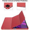 image:imageJETech Case Cover for iPad Pro 129 4th3rd Gen 20202018 Black  Slim Translucent Back Design TriFold Stand Auto WakeSleep Lightweight Shockproof ProtectionRed