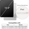 image:imageJETech Case Cover for iPad Pro 129 4th3rd Gen 20202018 Black  Slim Translucent Back Design TriFold Stand Auto WakeSleep Lightweight Shockproof ProtectionRose Gold