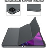 image:imageJETech Case Cover for iPad Pro 129 4th3rd Gen 20202018 Black  Slim Translucent Back Design TriFold Stand Auto WakeSleep Lightweight Shockproof ProtectionDark Grey