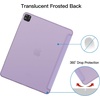 image:imageJETech Case Cover for iPad Pro 129 4th3rd Gen 20202018 Black  Slim Translucent Back Design TriFold Stand Auto WakeSleep Lightweight Shockproof ProtectionLight Purple