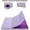 image:imageJETech Case Cover for iPad Pro 129 4th3rd Gen 20202018 Black  Slim Translucent Back Design TriFold Stand Auto WakeSleep Lightweight Shockproof ProtectionLight Purple