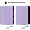 image:imageJETech Case Cover for iPad Pro 129 4th3rd Gen 20202018 Black  Slim Translucent Back Design TriFold Stand Auto WakeSleep Lightweight Shockproof ProtectionLight Purple