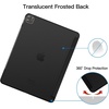 image:imageJETech Case Cover for iPad Pro 129 4th3rd Gen 20202018 Black  Slim Translucent Back Design TriFold Stand Auto WakeSleep Lightweight Shockproof ProtectionBlack