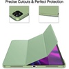 image:imageJETech Case Cover for iPad Pro 129 4th3rd Gen 20202018 Black  Slim Translucent Back Design TriFold Stand Auto WakeSleep Lightweight Shockproof ProtectionMatcha Green