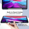 image:imageJETech Case Cover for iPad Pro 129 4th3rd Gen 20202018 Black  Soft TPU Protection Pencil Holder TriFold Stand Pencil Charging Support Shockproof Lightweight Design Auto WakeSleepNavy