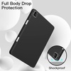 image:imageJETech Case Cover for iPad Pro 129 4th3rd Gen 20202018 Black  Soft TPU Protection Pencil Holder TriFold Stand Pencil Charging Support Shockproof Lightweight Design Auto WakeSleepBlack