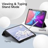 image:imageJETech Case Cover for iPad Pro 129 4th3rd Gen 20202018 Black  Soft TPU Protection Pencil Holder TriFold Stand Pencil Charging Support Shockproof Lightweight Design Auto WakeSleepBlack