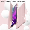 image:imageJETech Case Cover for iPad Pro 129 4th3rd Gen 20202018 Black  Soft TPU Protection Pencil Holder TriFold Stand Pencil Charging Support Shockproof Lightweight Design Auto WakeSleepRose Gold