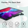 image:imageJETech Case Cover for iPad Pro 129 4th3rd Gen 20202018 Black  Soft TPU Protection Pencil Holder TriFold Stand Pencil Charging Support Shockproof Lightweight Design Auto WakeSleepMisty Green