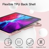 image:imageJETech Case Cover for iPad Pro 129 4th3rd Gen 20202018 Black  Soft TPU Protection Pencil Holder TriFold Stand Pencil Charging Support Shockproof Lightweight Design Auto WakeSleepRose Gold
