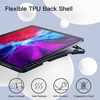 image:imageJETech Case Cover for iPad Pro 129 4th3rd Gen 20202018 Black  Soft TPU Protection Pencil Holder TriFold Stand Pencil Charging Support Shockproof Lightweight Design Auto WakeSleepNavy