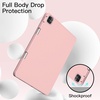image:imageJETech Case Cover for iPad Pro 129 4th3rd Gen 20202018 Black  Soft TPU Protection Pencil Holder TriFold Stand Pencil Charging Support Shockproof Lightweight Design Auto WakeSleepRose Gold
