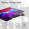 image:imageJETech Case Cover for iPad Pro 129 4th3rd Gen 20202018 Black  Soft TPU Protection Pencil Holder TriFold Stand Pencil Charging Support Shockproof Lightweight Design Auto WakeSleepBlack