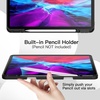 image:imageJETech Case Cover for iPad Pro 129 4th3rd Gen 20202018 Black  Soft TPU Protection Pencil Holder TriFold Stand Pencil Charging Support Shockproof Lightweight Design Auto WakeSleepBlack
