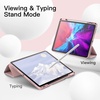 image:imageJETech Case Cover for iPad Pro 129 4th3rd Gen 20202018 Black  Soft TPU Protection Pencil Holder TriFold Stand Pencil Charging Support Shockproof Lightweight Design Auto WakeSleepRose Gold