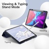 image:imageJETech Case Cover for iPad Pro 129 4th3rd Gen 20202018 Black  Soft TPU Protection Pencil Holder TriFold Stand Pencil Charging Support Shockproof Lightweight Design Auto WakeSleepNavy