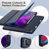 image:imageJETech Case Cover for iPad Pro 129 4th3rd Gen 20202018 Black  Soft TPU Protection Pencil Holder TriFold Stand Pencil Charging Support Shockproof Lightweight Design Auto WakeSleepNavy