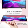 image:imageJETech Case Cover for iPad Pro 129 4th3rd Gen 20202018 Black  Soft TPU Protection Pencil Holder TriFold Stand Pencil Charging Support Shockproof Lightweight Design Auto WakeSleepRose Gold