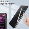 image:imageJETech Case Cover for iPad Pro 129 6543 Black  For 2022202120202018 Model Clear Back Pencil Holder Slim Shockproof TriFold Stand Auto WakeSleepBlack