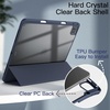 image:imageJETech Case Cover for iPad Pro 129 6543 Black  For 2022202120202018 Model Clear Back Pencil Holder Slim Shockproof TriFold Stand Auto WakeSleepNavy Blue