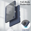 image:imageJETech Case Cover for iPad Pro 129 6543 Black  For 2022202120202018 Model Clear Back Pencil Holder Slim Shockproof TriFold Stand Auto WakeSleepNavy Blue