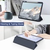 image:imageJETech Case Cover for iPad Pro 129 6543 Black  For 2022202120202018 Model Clear Back Pencil Holder Slim Shockproof TriFold Stand Auto WakeSleepNavy Blue