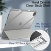 image:imageJETech Case Cover for iPad Pro 129 6543 Black  For 2022202120202018 Model Clear Back Pencil Holder Slim Shockproof TriFold Stand Auto WakeSleepSilver