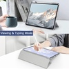 image:imageJETech Case Cover for iPad Pro 129 6543 Black  For 2022202120202018 Model Clear Back Pencil Holder Slim Shockproof TriFold Stand Auto WakeSleepSilver