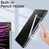 image:imageJETech Case Cover for iPad Pro 129 6543 Black  For 2022202120202018 Model Clear Back Pencil Holder Slim Shockproof TriFold Stand Auto WakeSleepSpace Gray