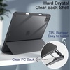 image:imageJETech Case Cover for iPad Pro 129 6543 Black  For 2022202120202018 Model Clear Back Pencil Holder Slim Shockproof TriFold Stand Auto WakeSleepSpace Gray