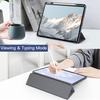image:imageJETech Case Cover for iPad Pro 129 6543 Black  For 2022202120202018 Model Clear Back Pencil Holder Slim Shockproof TriFold Stand Auto WakeSleepSpace Gray
