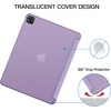 image:imageJETech Case Cover for iPad Pro 129 6th5th Gen 20222021 Black  Slim Translucent Back Design TriFold Stand Auto WakeSleep Lightweight Shockproof ProtectionLight Purple
