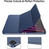 image:imageJETech Case Cover for iPad Pro 129 6th5th Gen 20222021 Black  Slim Translucent Back Design TriFold Stand Auto WakeSleep Lightweight Shockproof ProtectionNavy