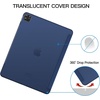image:imageJETech Case Cover for iPad Pro 129 6th5th Gen 20222021 Black  Slim Translucent Back Design TriFold Stand Auto WakeSleep Lightweight Shockproof ProtectionNavy