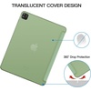 image:imageJETech Case Cover for iPad Pro 129 6th5th Gen 20222021 Black  Slim Translucent Back Design TriFold Stand Auto WakeSleep Lightweight Shockproof ProtectionMatcha Green
