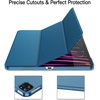 image:imageJETech Case Cover for iPad Pro 129 6th5th Gen 20222021 Black  Slim Translucent Back Design TriFold Stand Auto WakeSleep Lightweight Shockproof ProtectionTeal