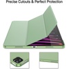 image:imageJETech Case Cover for iPad Pro 129 6th5th Gen 20222021 Black  Slim Translucent Back Design TriFold Stand Auto WakeSleep Lightweight Shockproof ProtectionMatcha Green