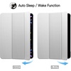 image:imageJETech Case Cover for iPad Pro 129 6th5th Gen 20222021 Black  Slim Translucent Back Design TriFold Stand Auto WakeSleep Lightweight Shockproof ProtectionSilver