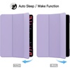 image:imageJETech Case Cover for iPad Pro 129 6th5th Gen 20222021 Black  Slim Translucent Back Design TriFold Stand Auto WakeSleep Lightweight Shockproof ProtectionLight Purple
