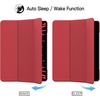 image:imageJETech Case Cover for iPad Pro 129 6th5th Gen 20222021 Black  Slim Translucent Back Design TriFold Stand Auto WakeSleep Lightweight Shockproof ProtectionRed