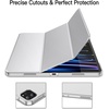 image:imageJETech Case Cover for iPad Pro 129 6th5th Gen 20222021 Black  Slim Translucent Back Design TriFold Stand Auto WakeSleep Lightweight Shockproof ProtectionSilver