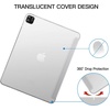 image:imageJETech Case Cover for iPad Pro 129 6th5th Gen 20222021 Black  Slim Translucent Back Design TriFold Stand Auto WakeSleep Lightweight Shockproof ProtectionSilver