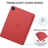 image:imageJETech Case Cover for iPad Pro 129 6th5th Gen 20222021 Black  Slim Translucent Back Design TriFold Stand Auto WakeSleep Lightweight Shockproof ProtectionRed