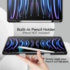 image:imageJETech Case Cover for iPad Pro 129 6th5th Gen 20222021 Black  Soft TPU Protection Pencil Holder TriFold Stand Pencil Charging Support Shockproof Lightweight Design Auto WakeSleepBlack